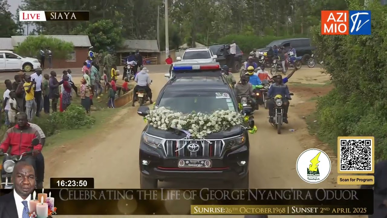 MASSIVE display of unity as Raila and Ruto join convoy to lay George Oduor to rest in Siaya