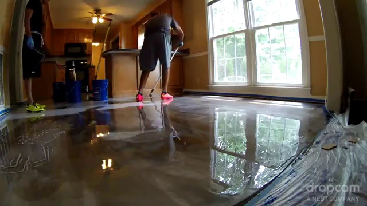 Pouring An Epoxy Floor Youtube