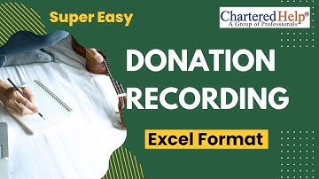 How to Record Donations in Excel Format I Easy Excel Format for Donation Recording