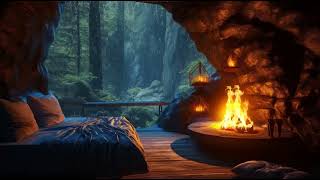Cozy Cave Sheltering From Rain & Thunder Hiking On An Alien World Rain Sounds For Sleeping