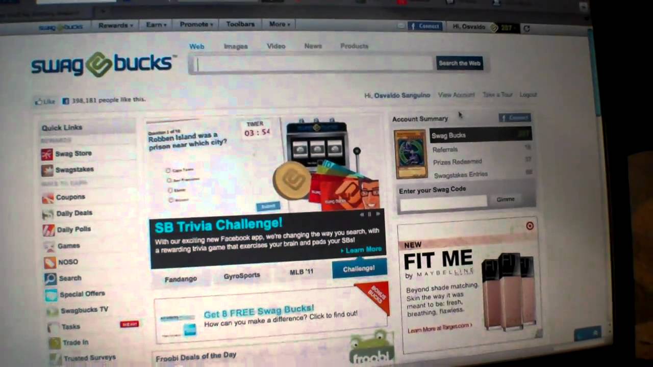 Getting Easy Swagbucks Part 1 YouTube