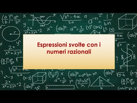 Espressioni svolte con
