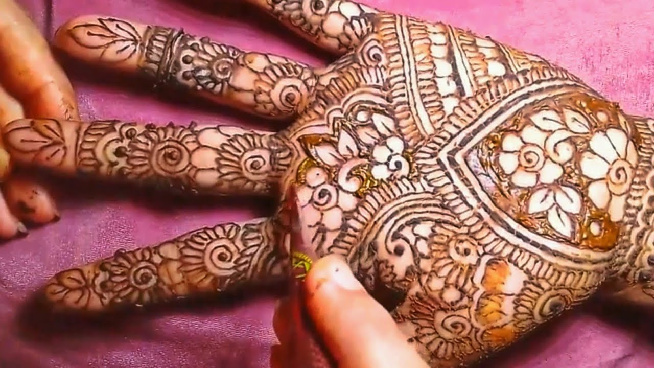 Full palm gorgeous bridal Mehndi design - YouTube