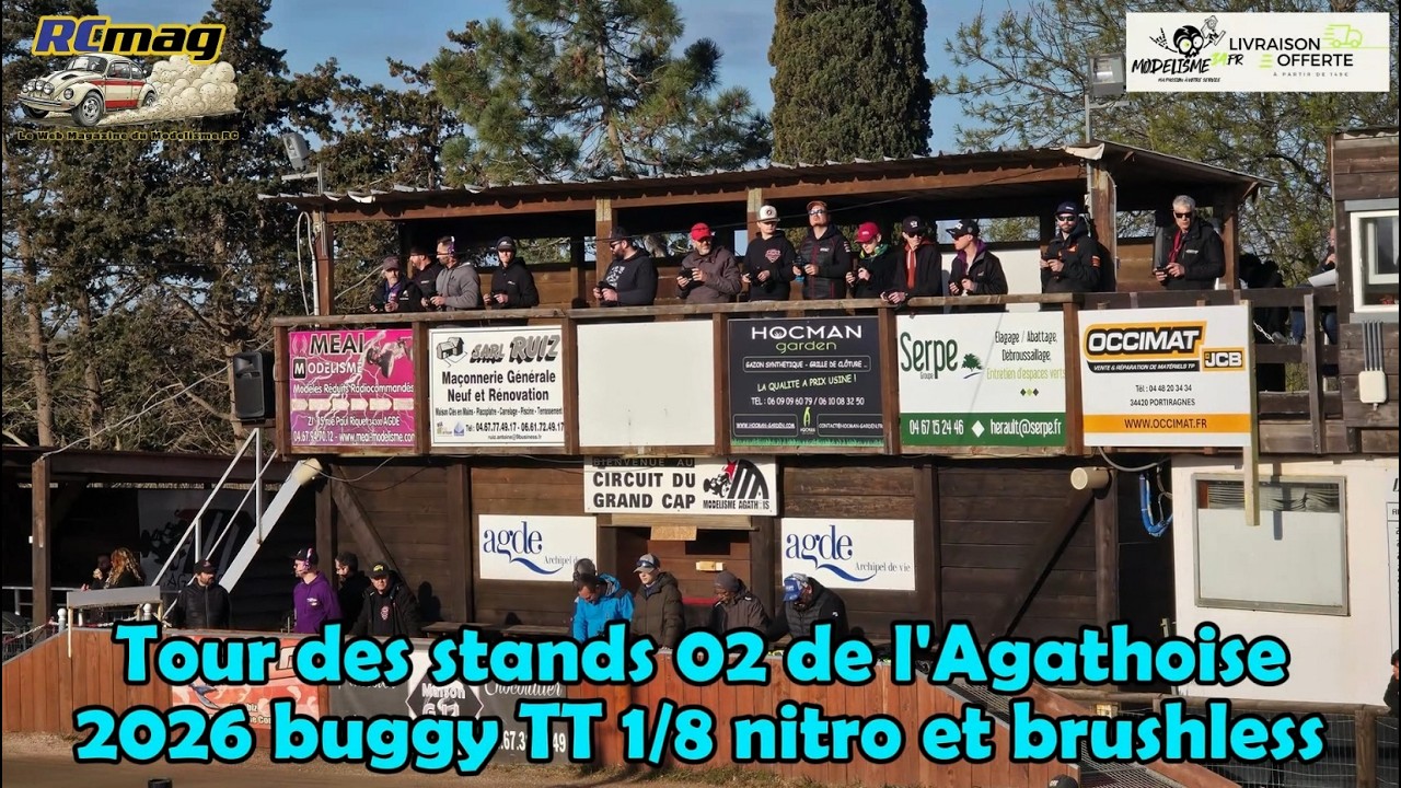 Tour des stands 02 de l'Agathoise 2026 buggy Auto RC TT 1/8 nitro et brushless
