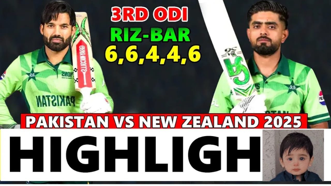 PAKISTAN VS NEW ZEALAND 3rd ODI Match 2025 Full Highlights | PAK VS NZ ...