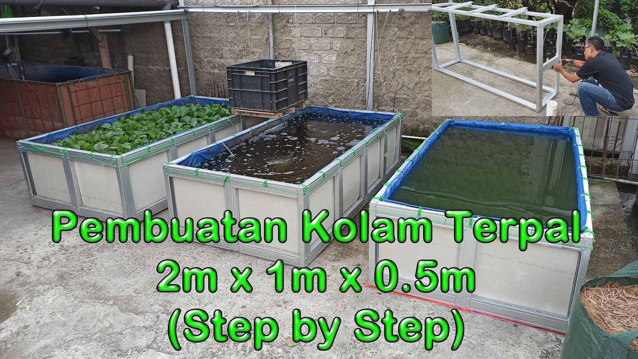 Step by Step Pembuatan Kolam Terpal 2m x 1m x 0.5m - YouTube