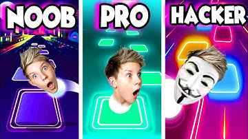 NOOB vs PRO vs HACKER In TILES HOP EDM RUSH! Prezley