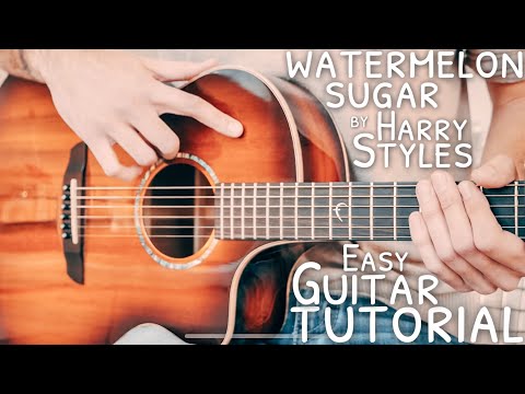 Watermelon Sugar Harry Styles Guitar Tutorial // Watermelon Sugar Guitar // Guitar Lesson #753