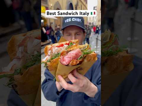 Trying the best Sandwich in Florence Italy 📍I’Girone, Florence #sandwich #food #italy #florence