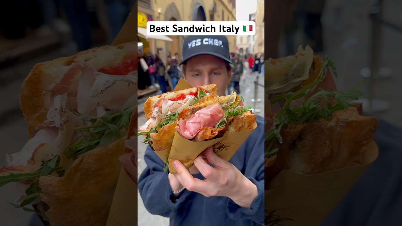 Trying the best Sandwich in Florence Italy 📍I’Girone, Florence 