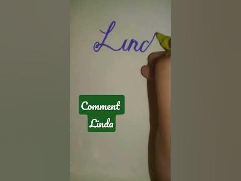 how to write 💗Linda in cursive writing 💫 - YouTube