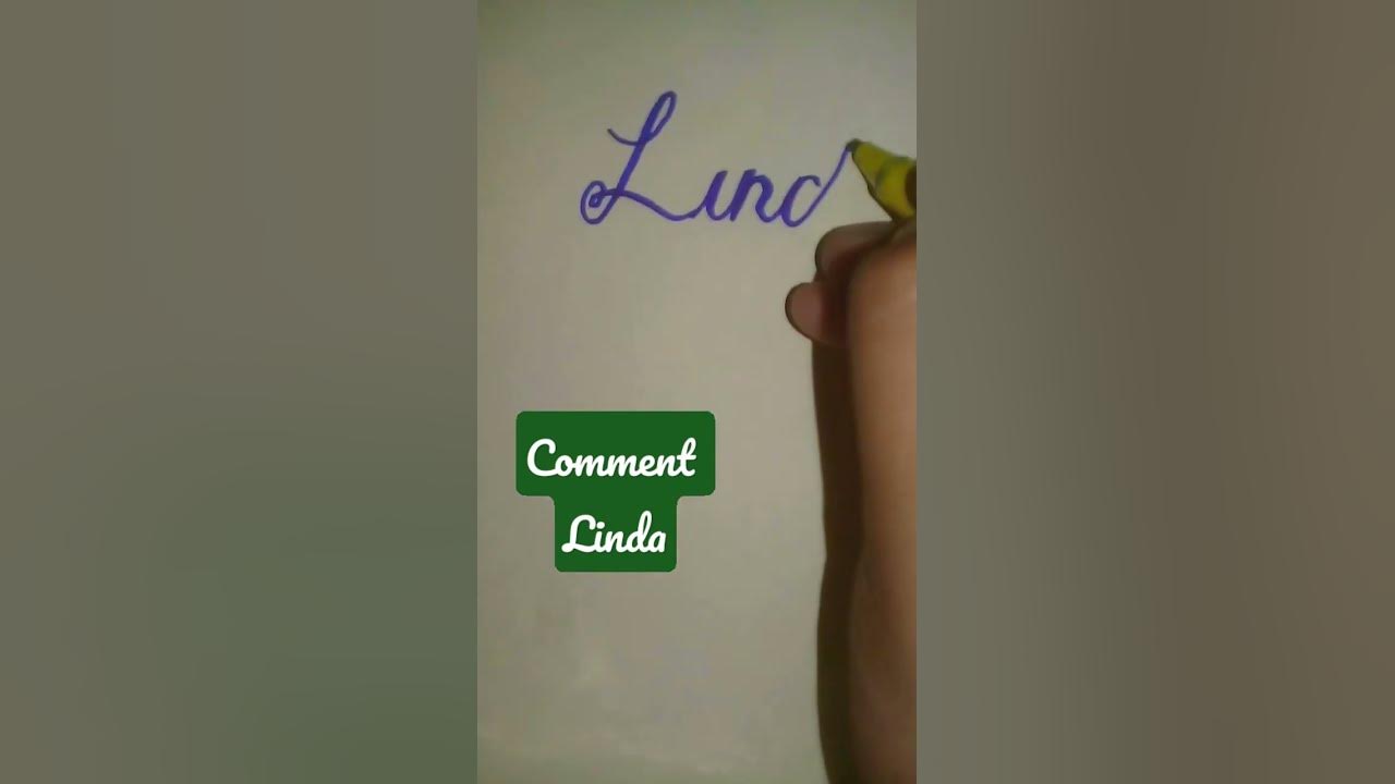 how to write 💗Linda in cursive writing 💫 - YouTube
