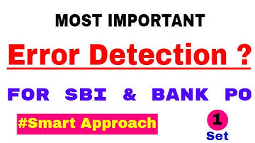 Error Detection And Correction in English for Bank PO [ In Hindi]