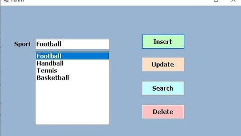 c# tutorial for beginners -  How to insert, update and delete items to access database in a listbox