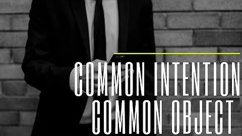Common Intention and Common Object | Criminal Law | Quick Revision