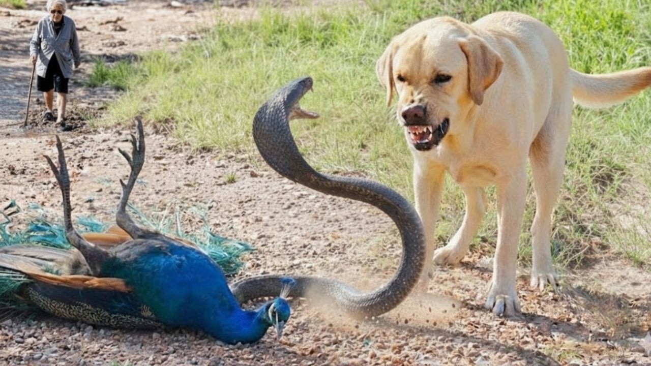 Este PERRO HÉROE salvó al PAVO REAL de una SERPIENTE... ¡NO CREERÁS el FINAL!
