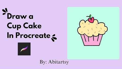 Draw a cupcake 🧁in procreate 🎨 | Drawing Tutorial in Urdu✨️