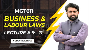 MGT611 Lesson 9-11: Legal Capacity and Free Consent || Business & Labour Laws || Short Lecture