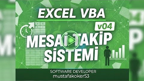 Excel VBA Profesyonel Personel Mesai Takip Programı