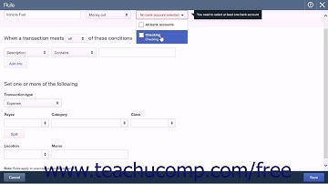 QuickBooks Online Plus 2015 Tutorial Managing Bank Transaction Rules Credit Intuit Training