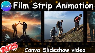Film Strip Animation Slideshow Video in Canva | Canva Tutorial | Tech By Hafsa