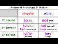 Italian Pronouns and Verbs