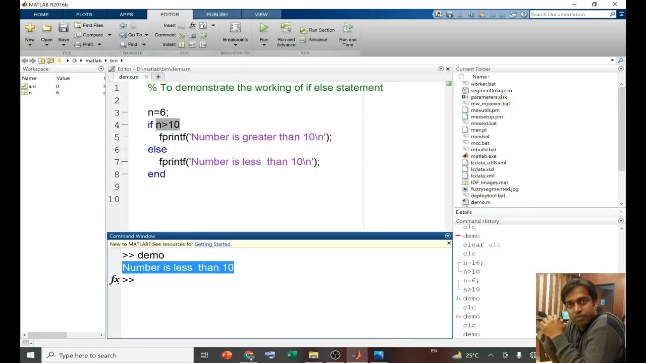 Lec38: MATLAB: if-else Statement - YouTube