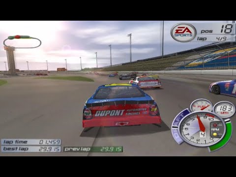 Nascar Thunder 2002 PS2 Full season (36 races) gameplay