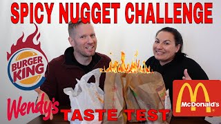 Spicy Nugget Challenge and Tasting! McDonald's vs Wendy's vs B.K. Who makes the best spicy nuggets?