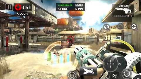 Dead trigger 2 scar & minigun arena level 58 gameplay... No pain killers or boosters. TDU 55+