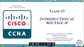 CCNA 200-301 en Français - Leçon 63 : IPv4 - Introduction au routage IP (1)