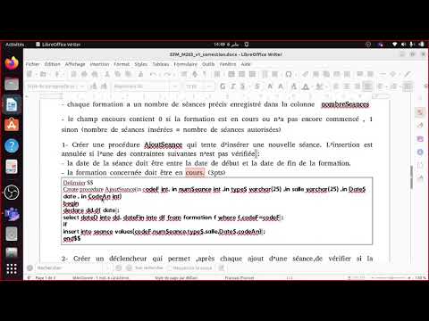 Gestion des Données (Vidéo 58) :CORRECTION EFM (Partie mysql)