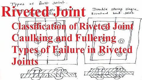 Design of Riveted Joint|Classification of rivet|Failure of Riveted joint|Types of Riveted Joints|GTU