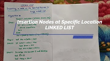 Insert node at Specific Location in linked list | Algorithm in Hindi | Data Structure