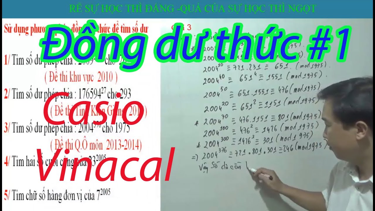 Đồng dư thức  #1 (Tìm số dư , chữ số tận cùng, chữ số hàng đơn vị )