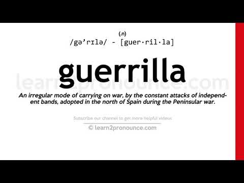 Pronunciation of Guerrilla | Definition of Guerrilla