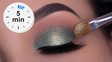 5 MINUTE Easy Soft Sparkly Green Eye Look for Everyday Wear