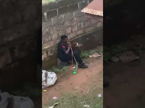 Caught On Camera:Viral Video Police Officer Heavily Smoking Shisha (video)