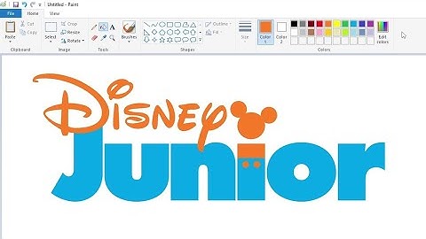 How to draw a variant Disney Junior logo using MS Paint | How to draw on your computer