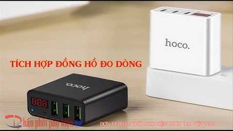 Sạc hoco c15 3 cổng usb sạc có đồng hồ hiện thị dòng ra