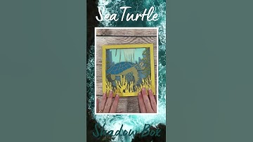 Sea Turtle Svg Shadow Box, Underwater Ocean Lighthouse Shadowbox