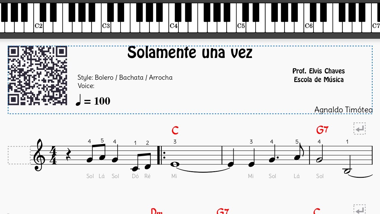🎼 Solamente una vez - 630 - Tutorial Partitura Fácil 2