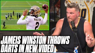 Pat McAfee Reacts: Jameis Winston Is Throwing DARTS In New Video