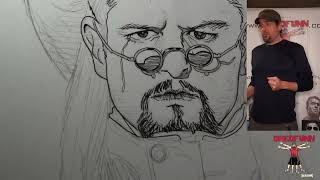 Oliver Tree Cowboys Dont Cry   A Dredfunn India Ink Timelapse Painting