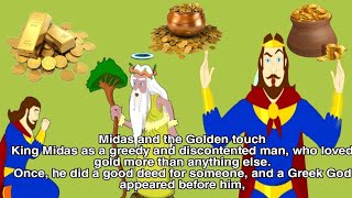 Midas and the Golden touch Learn  English through story level. english story images for kids English