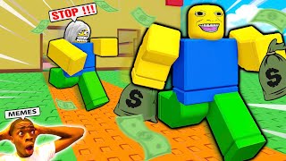 ROBLOX Need More Money Funny Moments (MEMES) | Bacon Strong in Roblox Clucky's!