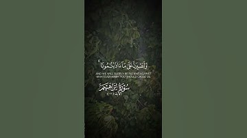 سورة إبراهيم آية ١٢  Sourate Ibrahim Verset 12 #islam