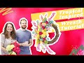 Tropical wreath tutorial creating with vibrant colors for summer 2024
