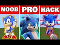 Pixel Art(NOOB vs PRO vs HACKER) Sonic in minecraft