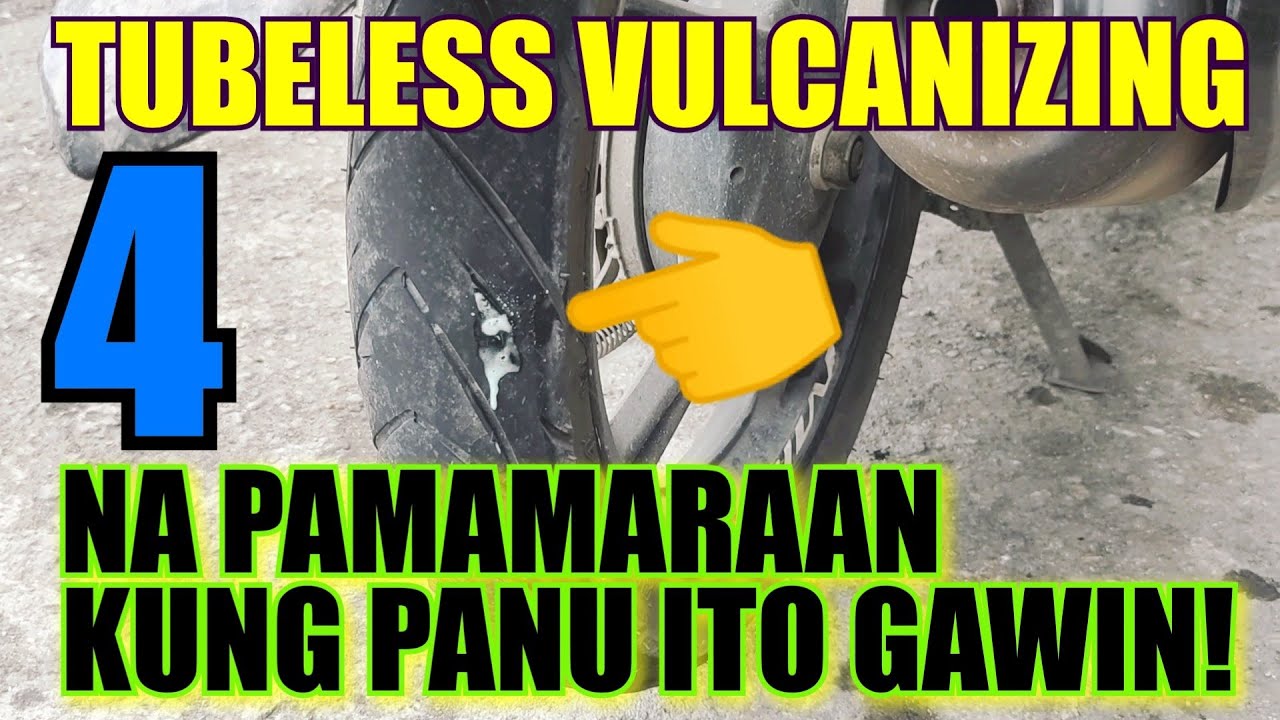 How to vulcanize tubeless tires/Apat na paraan para mavulcanize ang tubeless n gulong.
